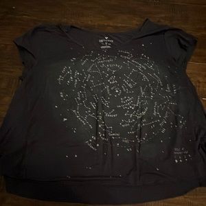American Eagle Outfitters AEO Soft & Sexy Constellation swing shirt gray flowy